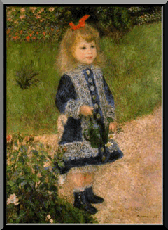 A girl wit a watering can