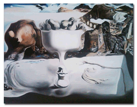 Reproduction of Apparition of Face and fruit dish on a beach from Salvador Dali - KunstReplica.nl