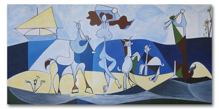 replica made by us from Pablo Picasso's La joie de vivre