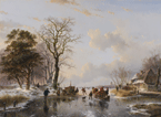 Winterlandschap - Andreas Schelfhout