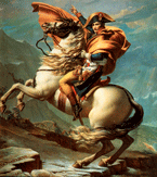 Bonaparte frachissant le col du Grand St. Bernard - Jacques-Louis David