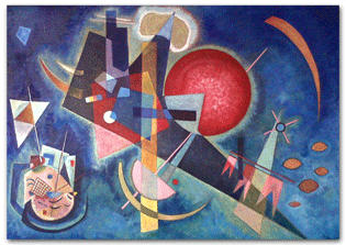 replica schilderij Im blau van Wassily kandinsky