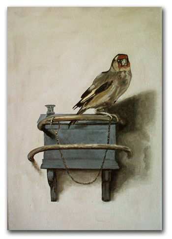 reproductie Het puttertje van Carel Fabritius - KunstReplica.nl